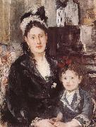 Berthe Morisot The Madam and her dauthter Spain oil painting artist